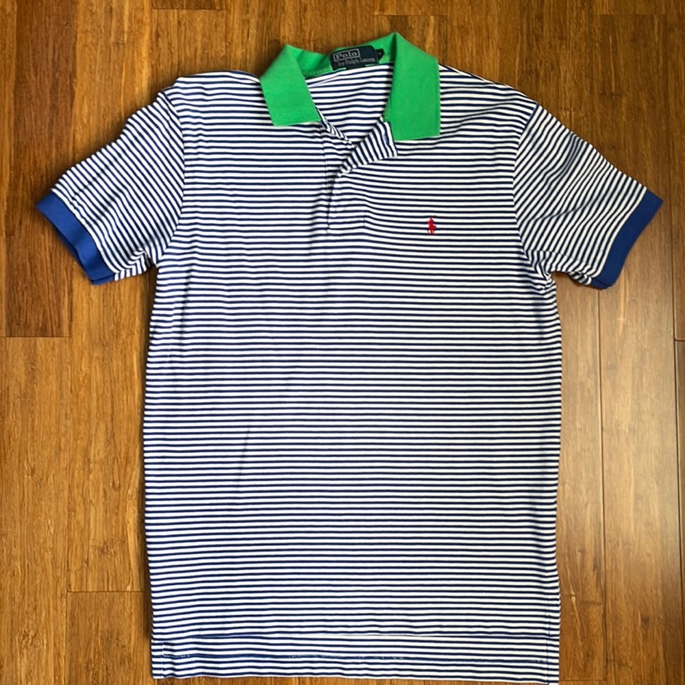 Blue Striped Polo